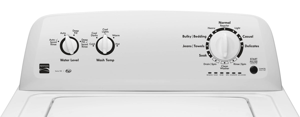 White Top-Load Washer with Dual Action Agitator, 3.5 Cu. ft. Capacity C318952