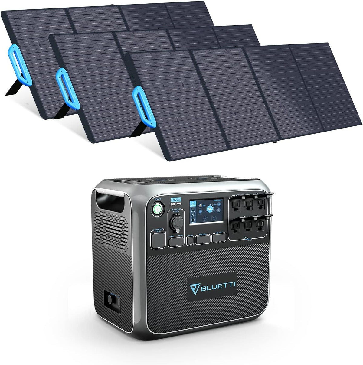 2000Wh LiFePO4 Portable Power Station with 6 2000W AC Outlets D3916
