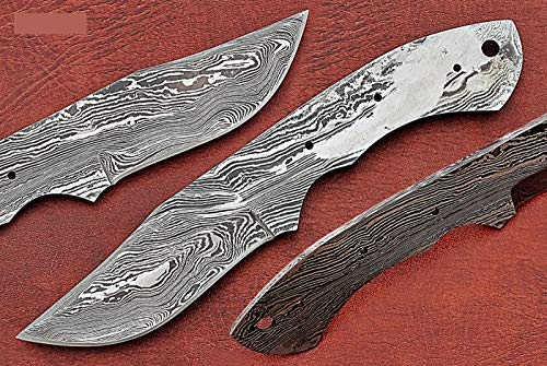 7.75 Inch Damascus Steel Skinning Knife Blade X25889