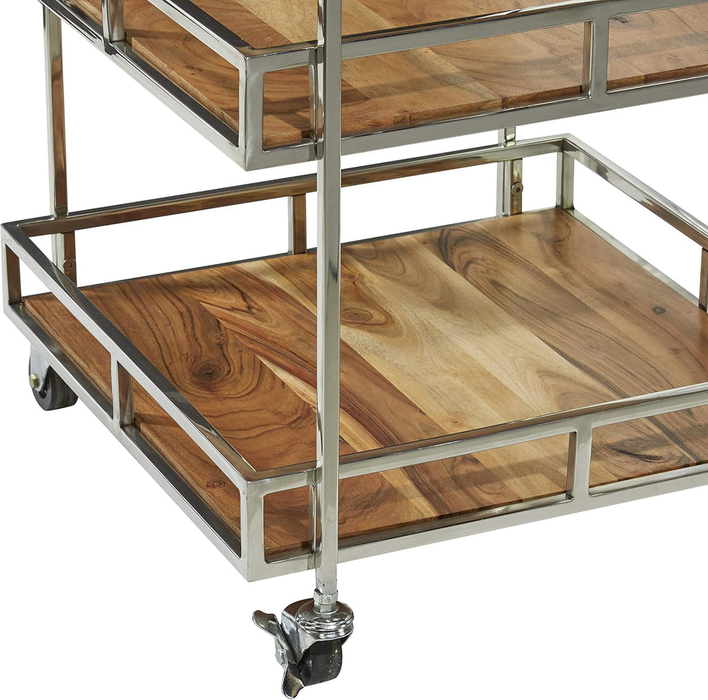 Multi Colored Stainless Steel Bar Cart C194