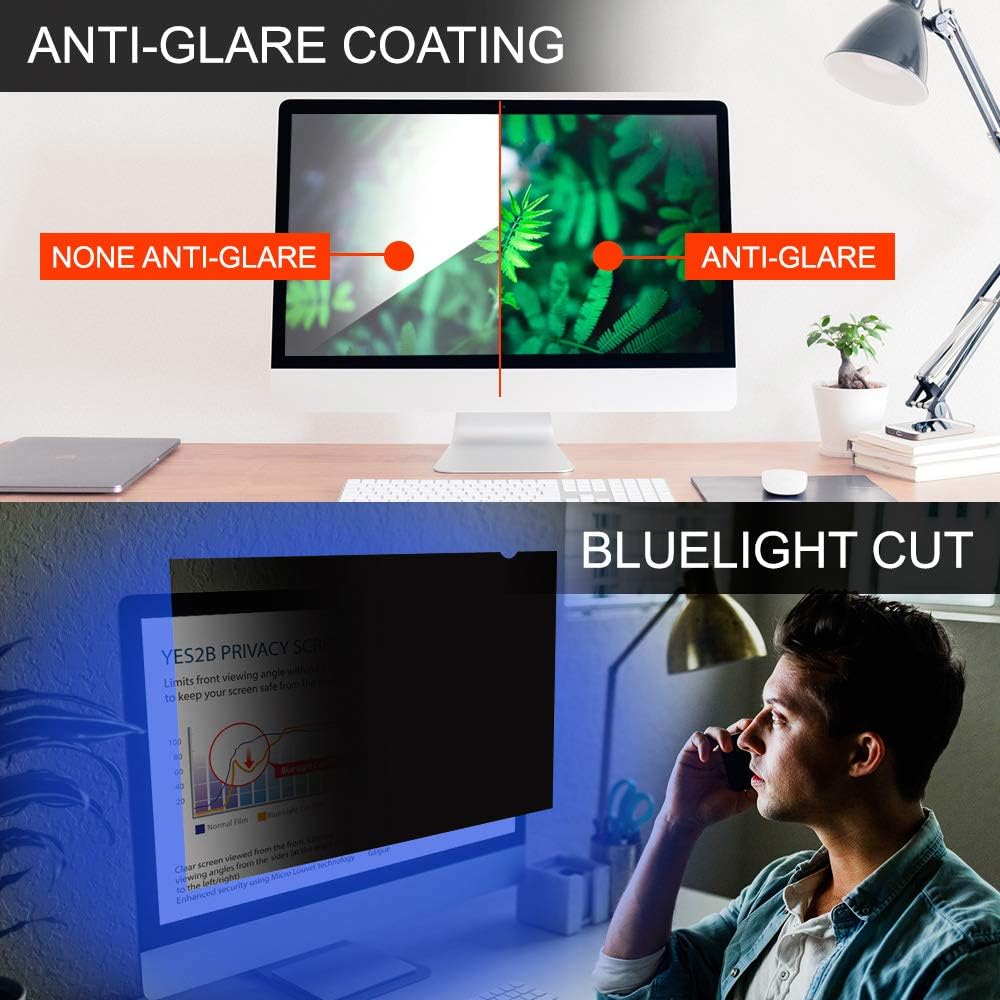 20 Inch Monitor Privacy Screen Filter for 4:3 Widescreen Display, Pack of 2 U4853