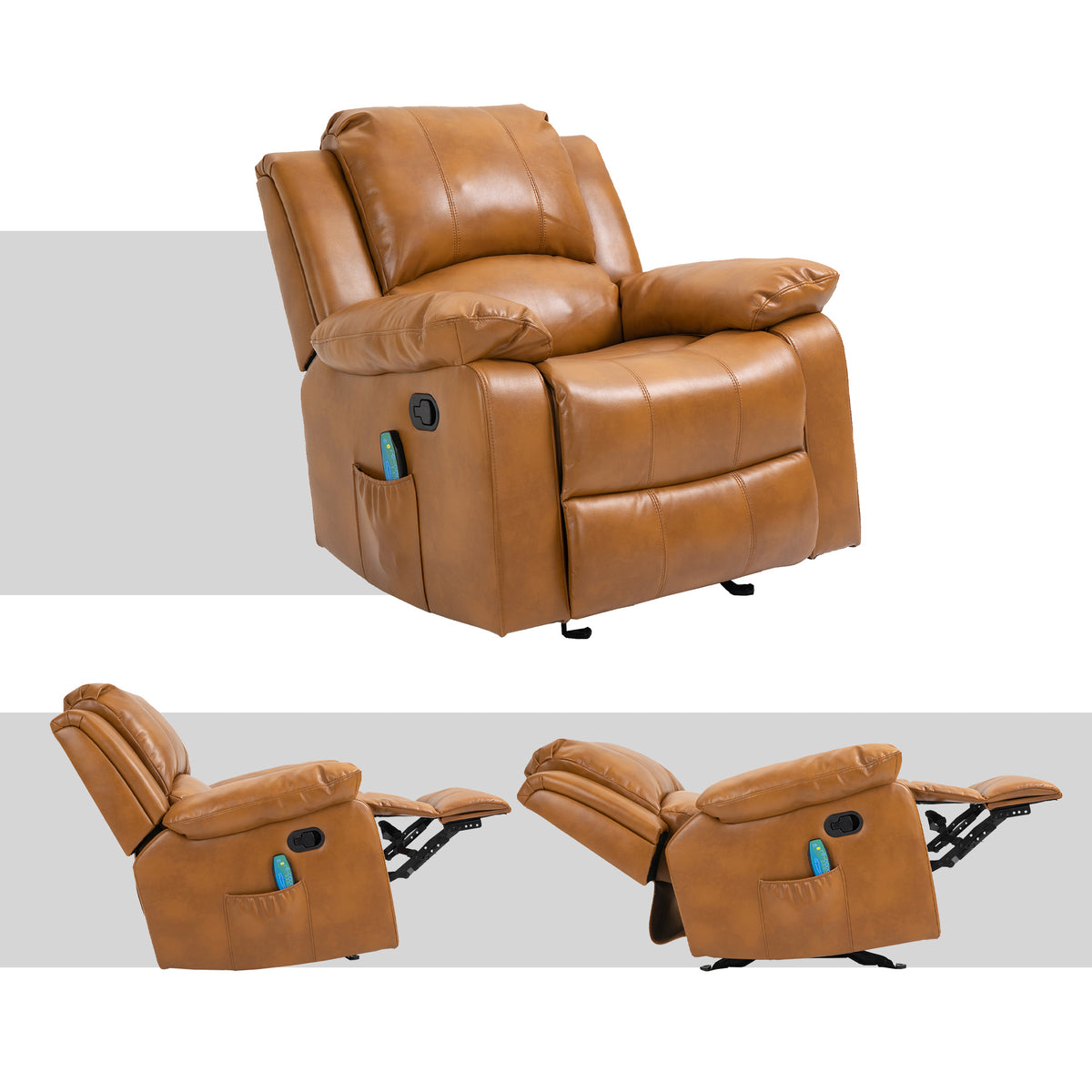 Faux Leather Power Lift Recliner Chair with Remote Control R571989