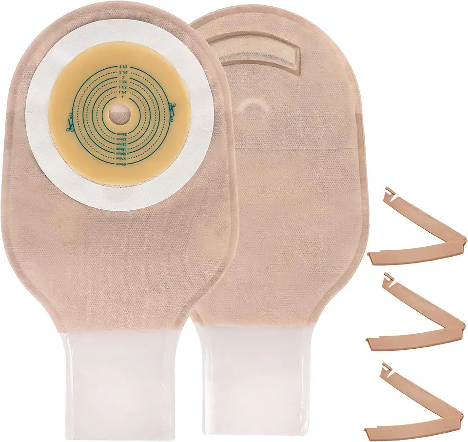 Colostomy Bags with Clamp Closure, 10Pcs One Piece Drainable Pouches F22026