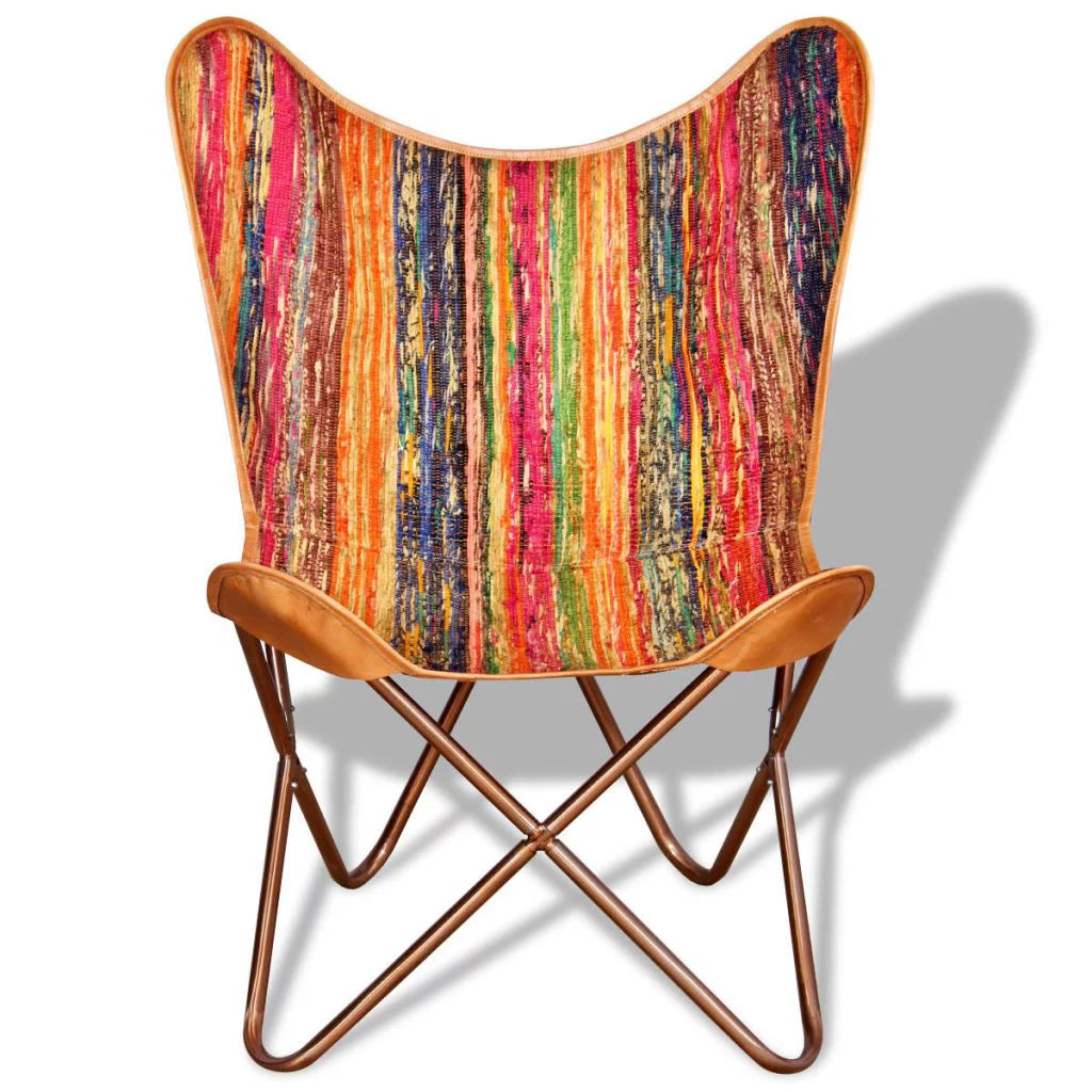 Butterfly Chair Multicolour Chindi Fabric R200