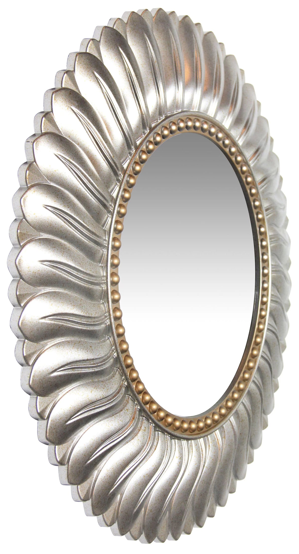 Gold Round 21.5-inch Wall Mirror O255935