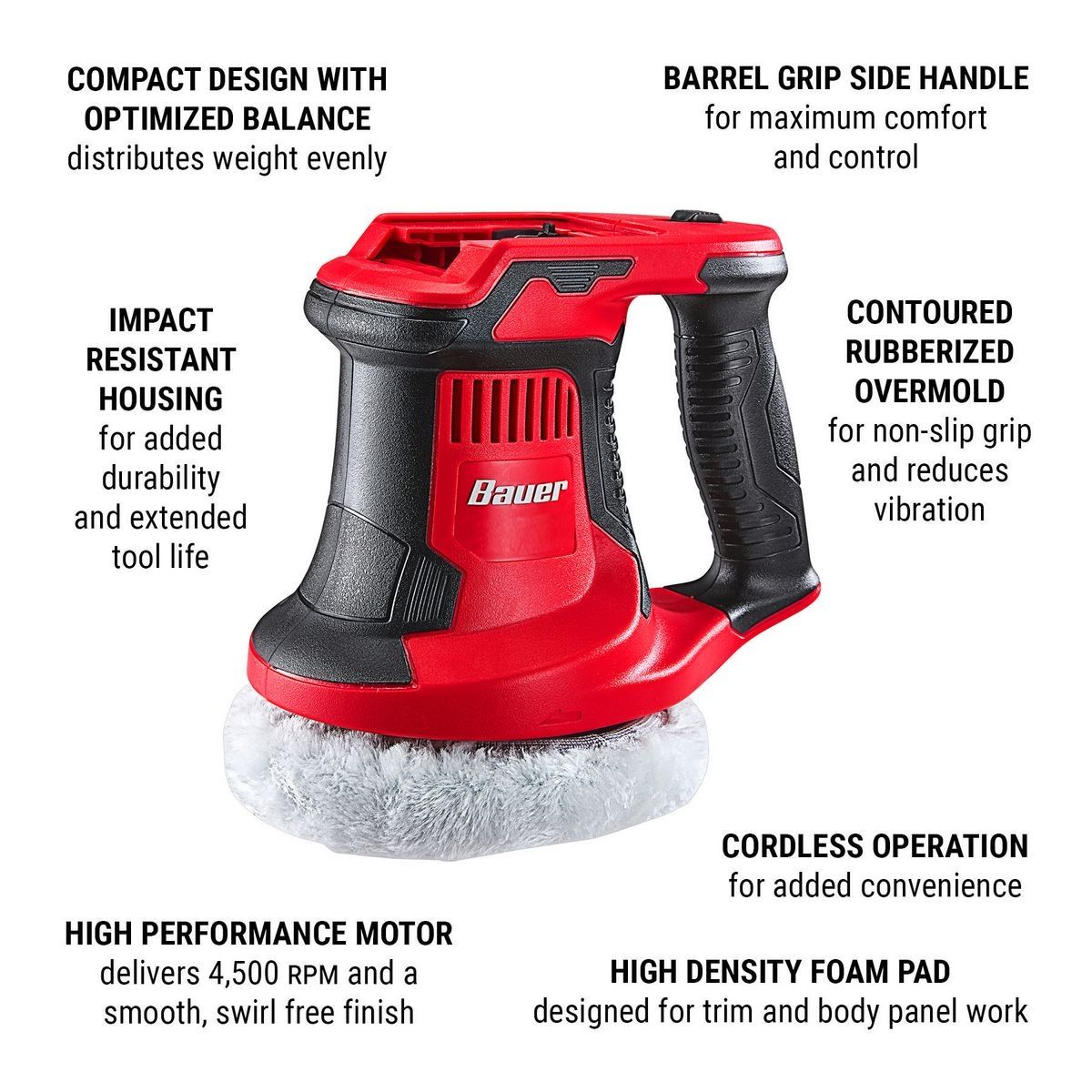 20V Cordless 6 in. Compact Orbital Polisher/Buffer H736