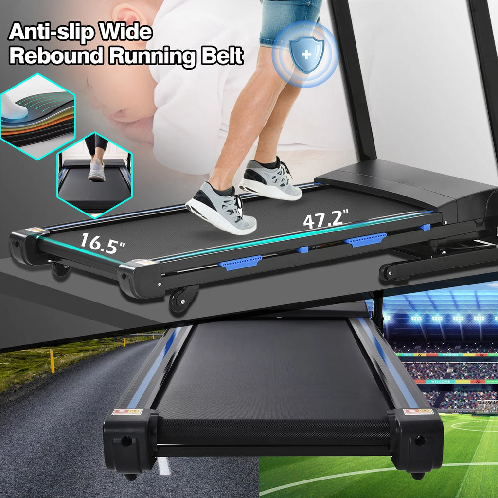 3.5HP Folding Electric Treadmill with Auto Incline B177
