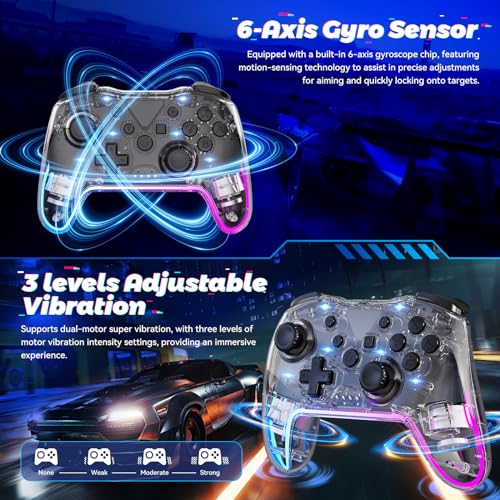 Wireless Controller with RGB Backlight and Adjustable Turbo V877130