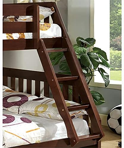 Twin Over Full Bunk Bed in Dark Walnut F9134