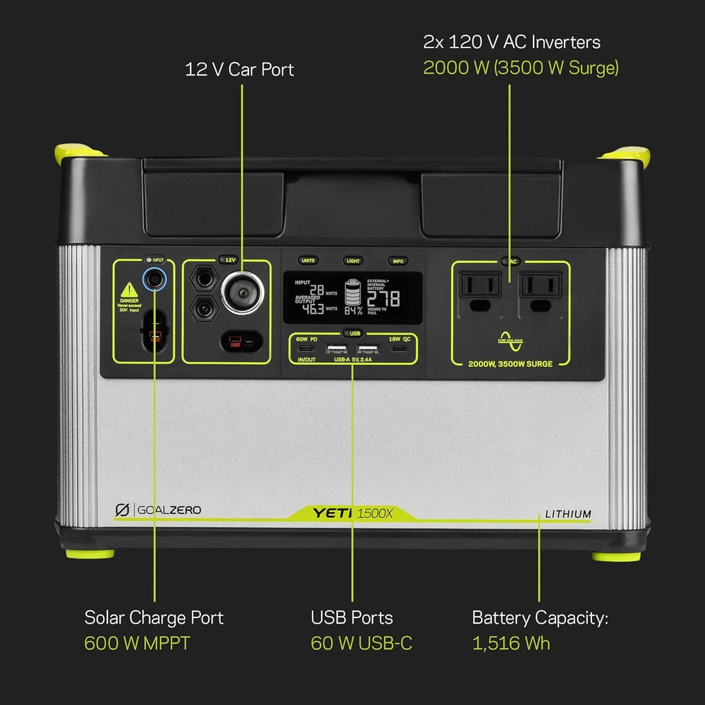 Portable Power Station 1516Wh Lithium Battery 2000 Watt S1935