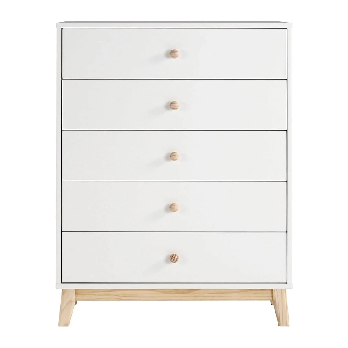 White 5-Drawer Chest F8529
