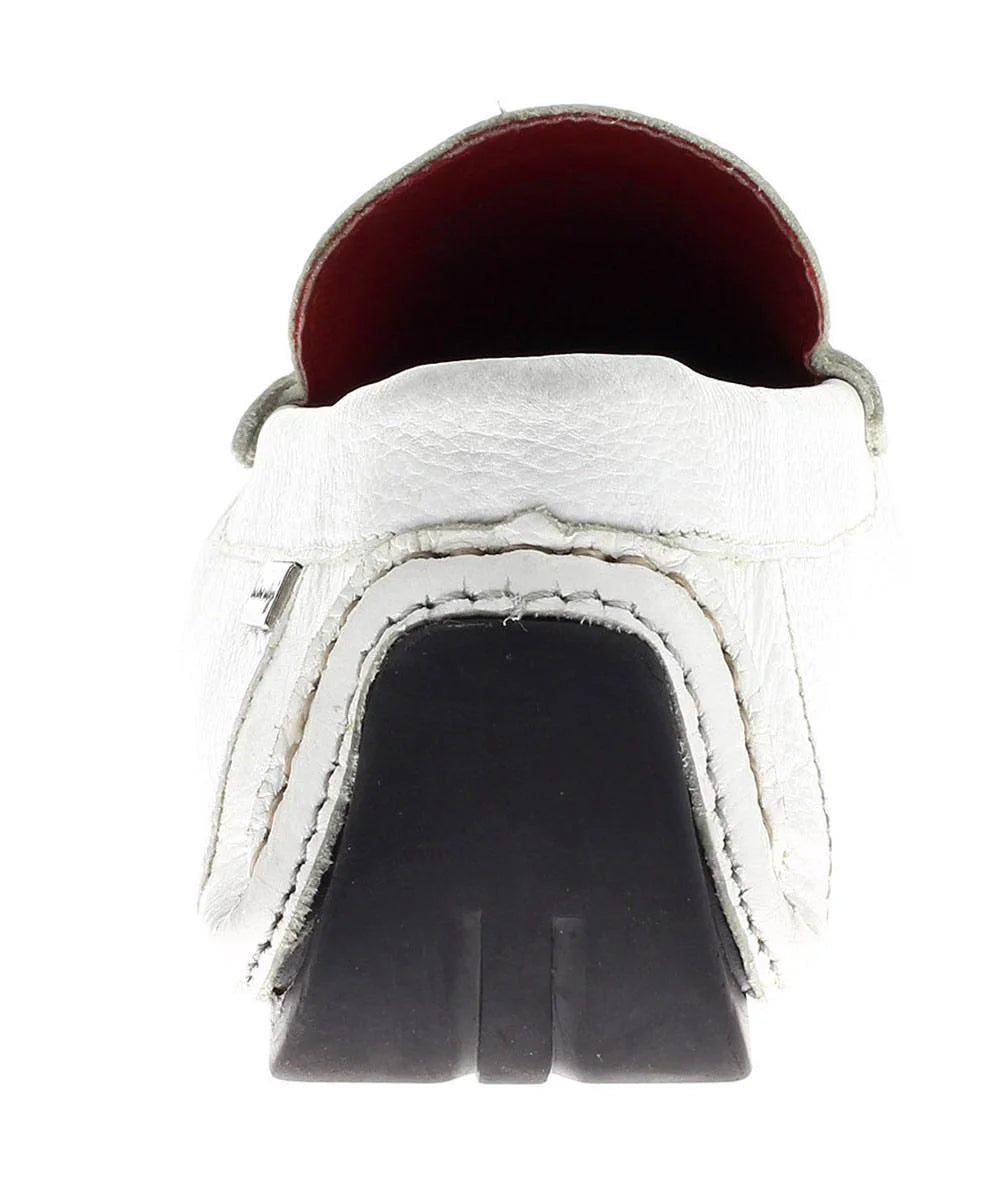 White Leather Comfort Shoes E6012