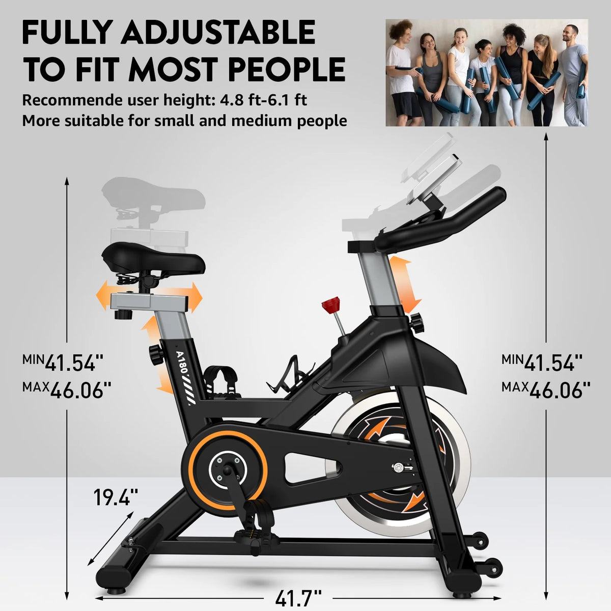 Indoor Cycling Exercise Bike 35 Lbs Flywheel S925