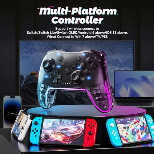 Wireless Controller with RGB Backlight and Adjustable Turbo V877130