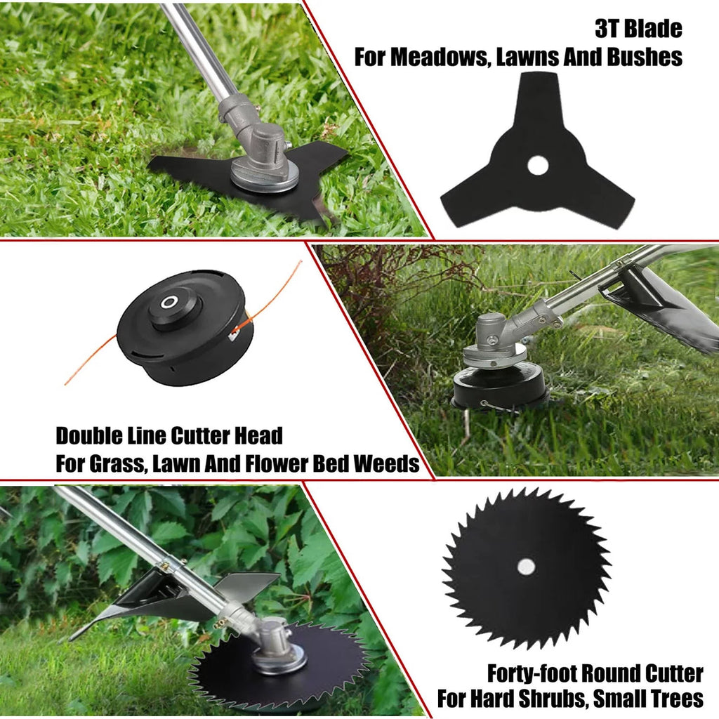 58cc Gas Powered 4-in-1 String Trimmer with 4 Detachable Head K498