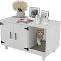 Cat Litter Box Enclosure with Scratch Pad V811