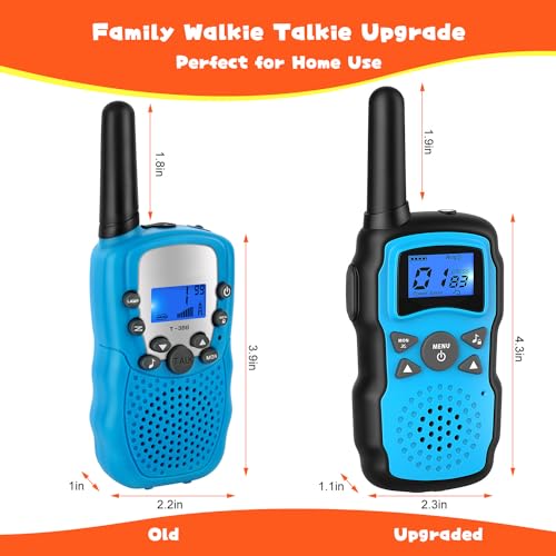 2 Pack Pink Purple Rechargeable Walkie Talkies with USB Charger 6000mAh Battery Flashlight Lanyard X327