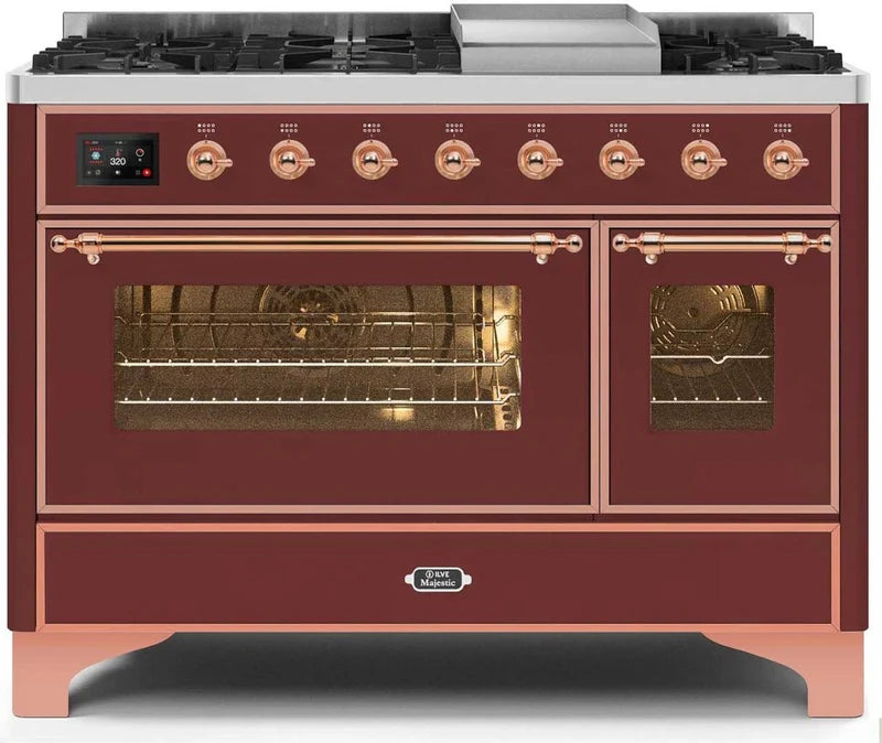 Burgundy Dual Fuel Natural Gas Range C734