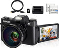 4K 48MP Digital Camera with 3.0 inch 180Deg Flip Screen and 2 Batteries K2103