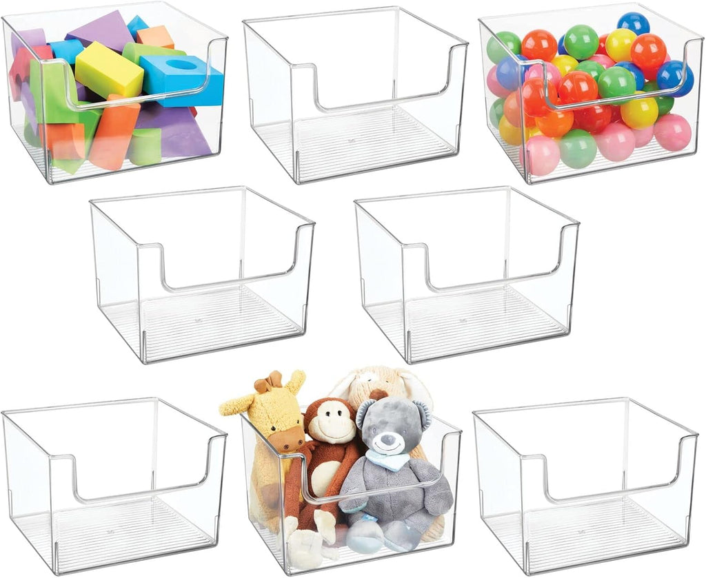 Clear Plastic Storage Organizer Bin 8 Pack U420480
