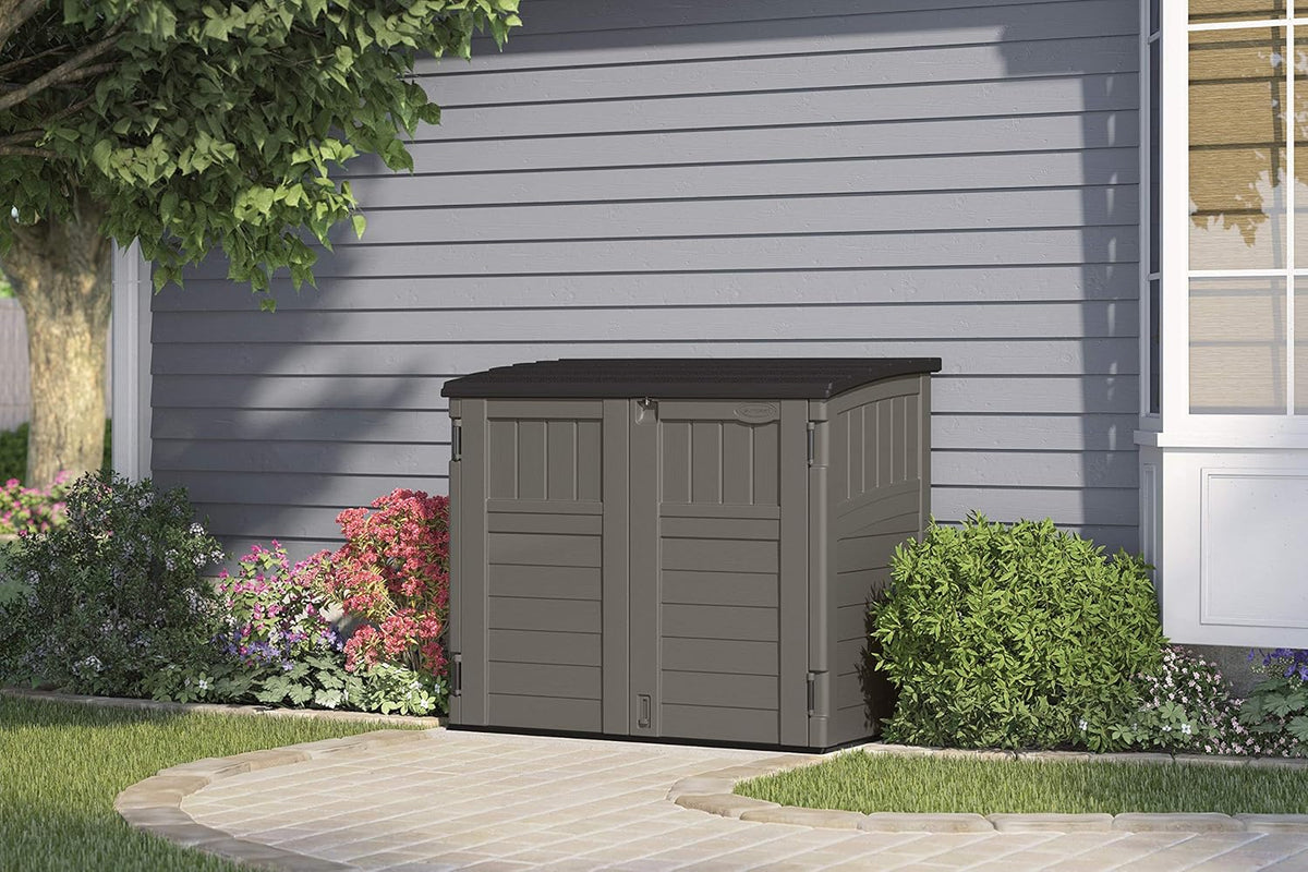 Natural Wood-Like Resin Horizontal Storage Shed W4306