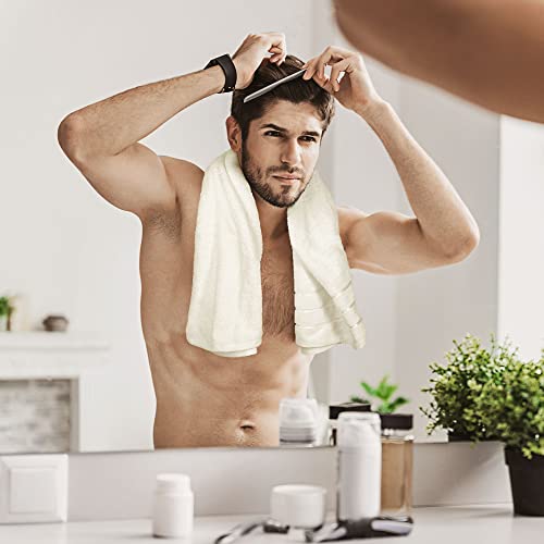 4 Pack Oversized Bath Towels Set, 100% Ring Spun Cotton (27 x 54 Inches) Black T742