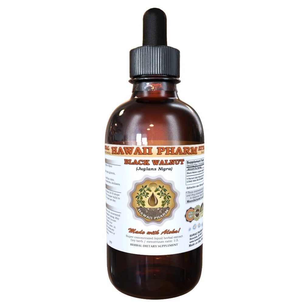 Black Walnut Organic Dried Leaves Liquid Extract Herbal Supplement 2 oz G415660