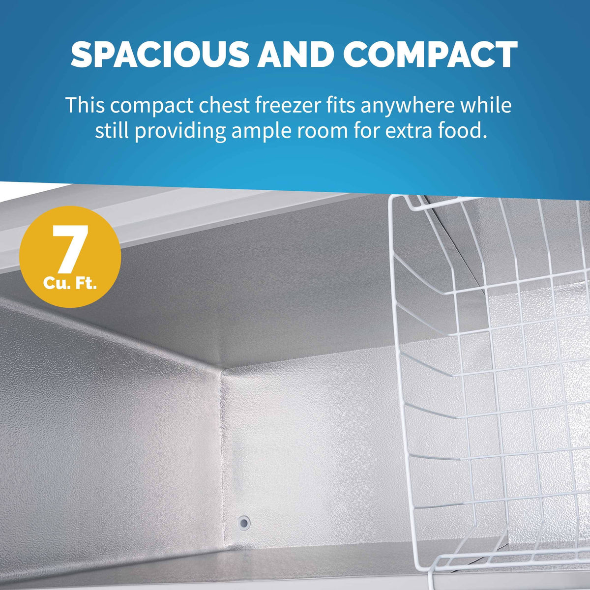 6.7 Cu. Ft. Compact Chest Freezer in Cool Gray J4060