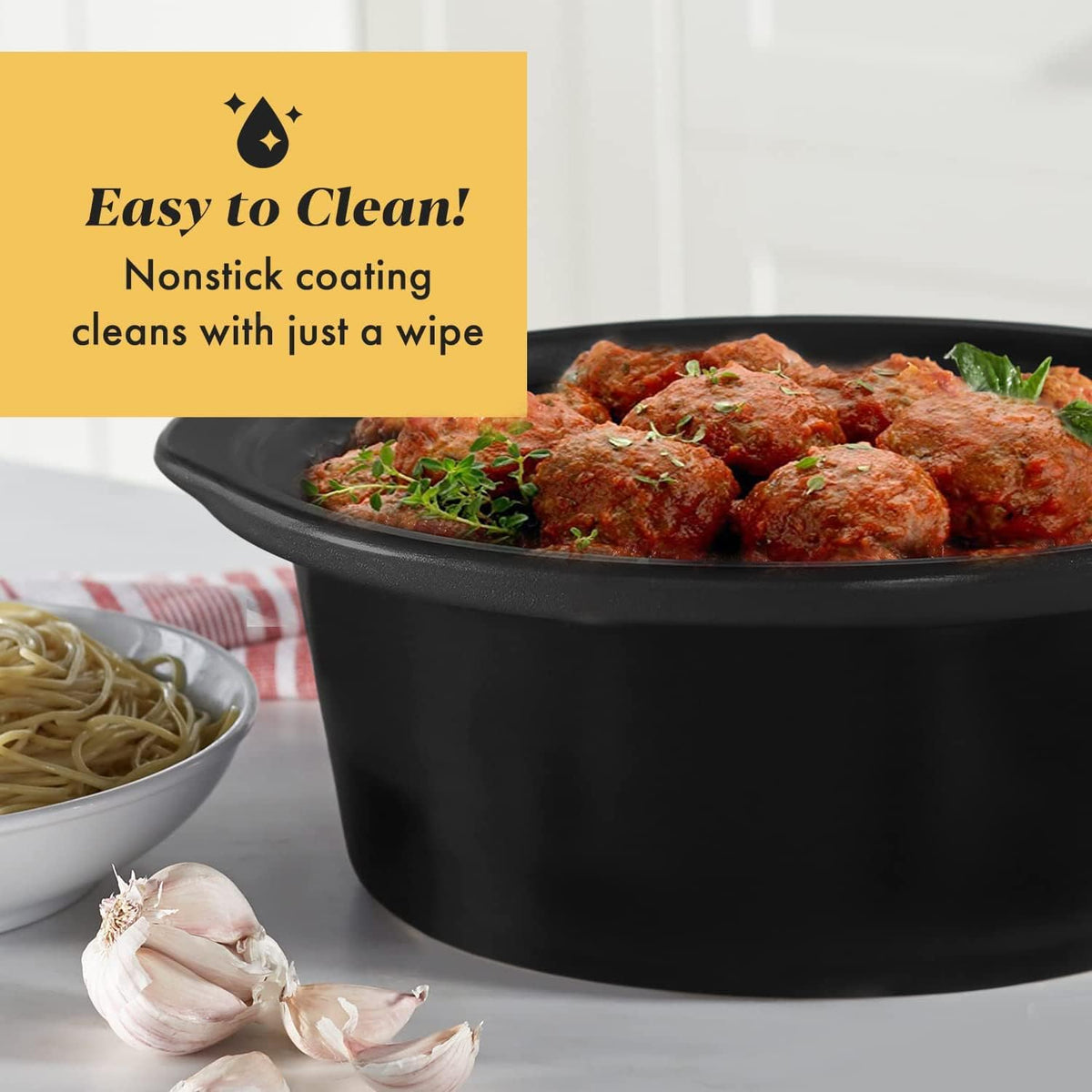 6 Quart Electric Slow Cooker Stainless Steel W2473