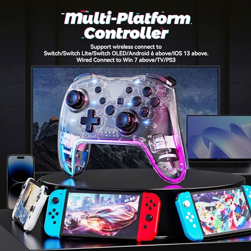Wireless Controller with RGB Backlight and Adjustable Turbo V877130