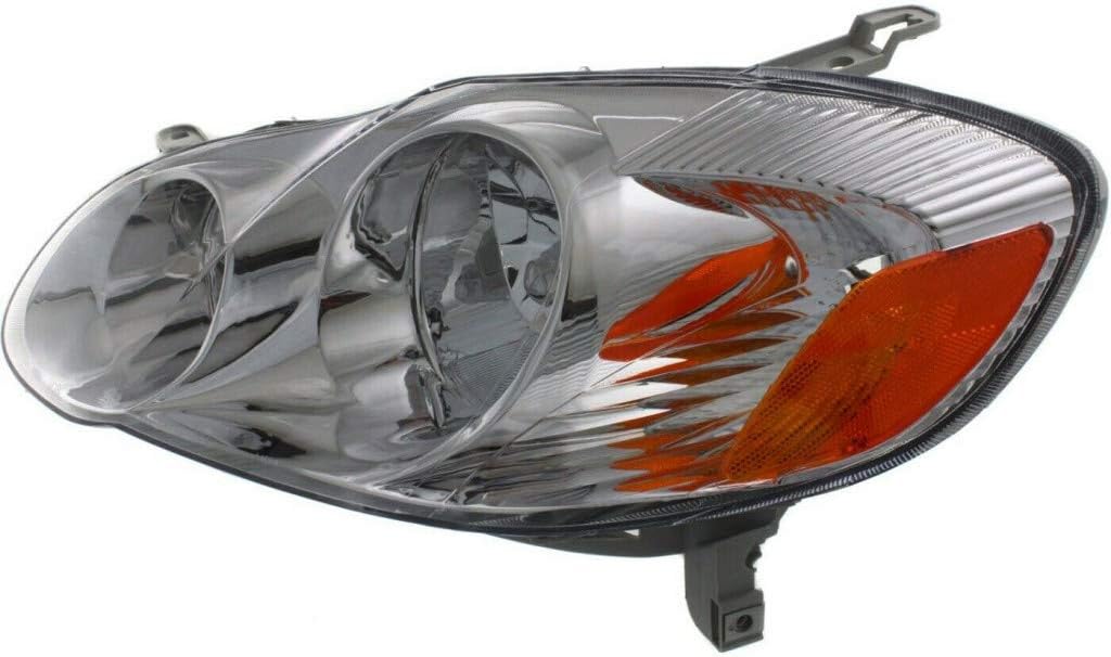 Driver Side Headlight for Toyota Corolla 2003 2004 B312