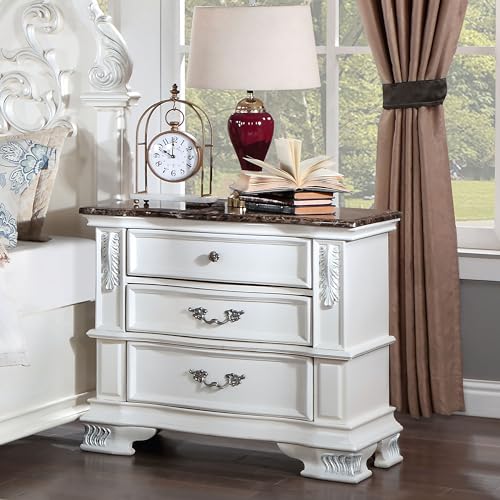 King-Size Wood 5-Piece Bedroom Set with Button-Tufted Headboard O276