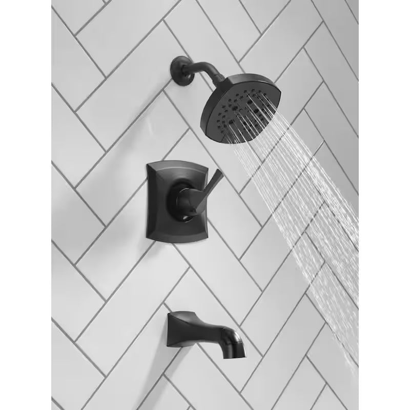 Single-Handle 5-Spray Tub and Shower Faucet Matte Black Q327