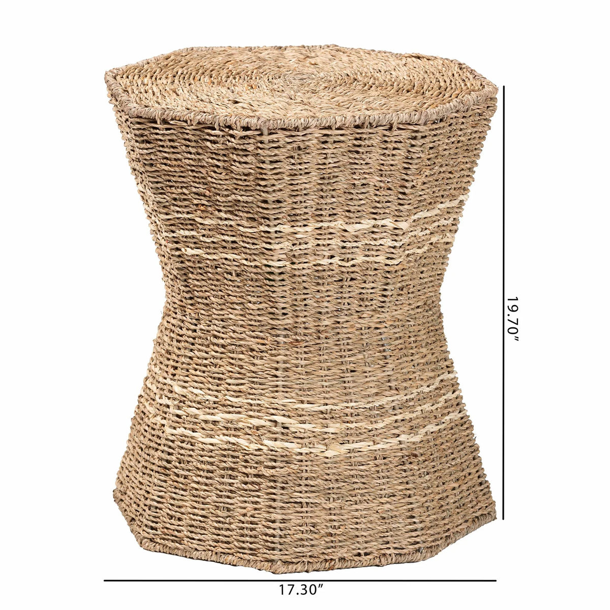 Natural Brown Seagrass End Table T8367
