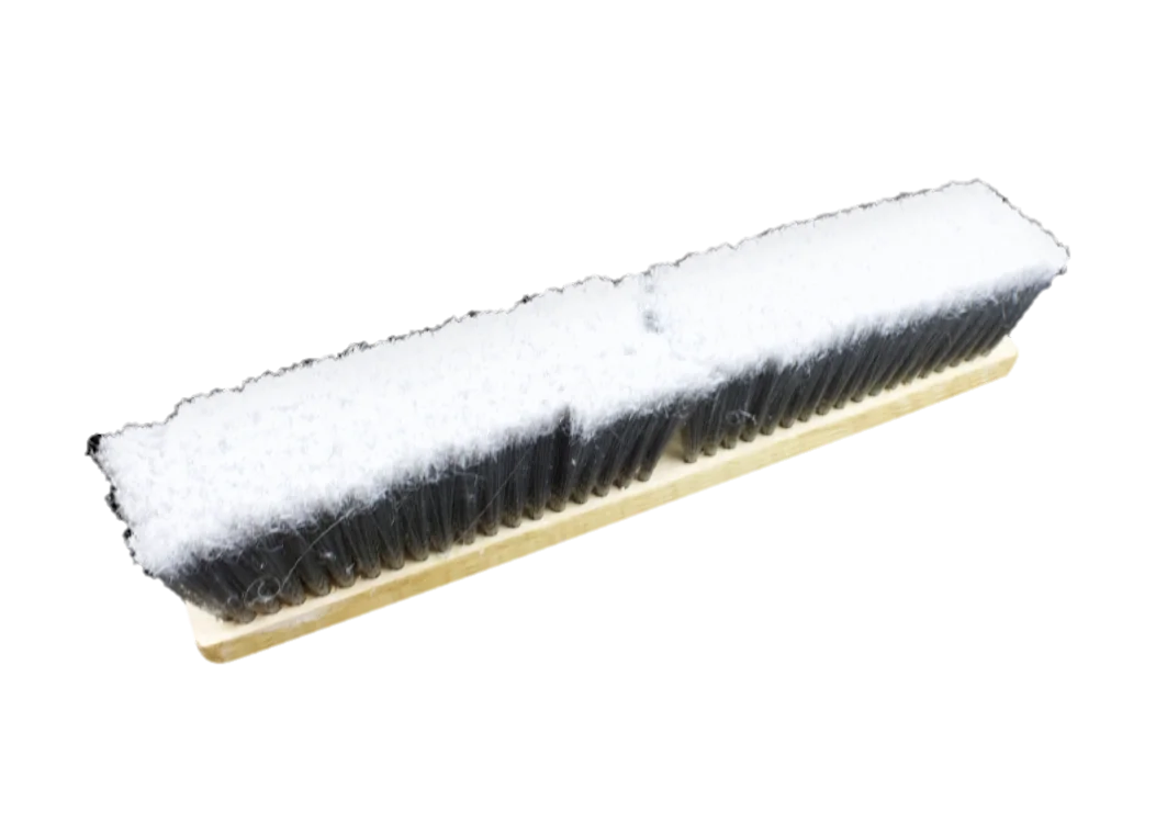 36" Grey Soft Tip Push Broom, Lacquered Wood N7811