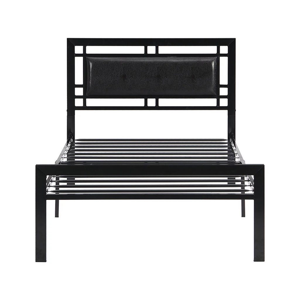 Twin Size Black Metal Bed Frame S65310