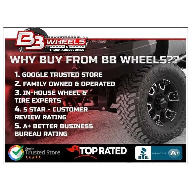 Black Milled 16x8 8x6.5 0mm Wheel U512