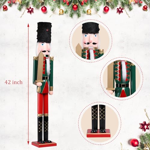 Green Wooden Soldier Nutcracker Figurines, 41.5 E126