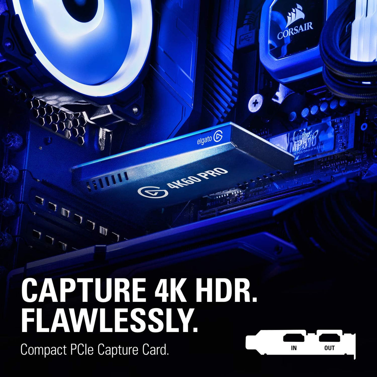 4K60 PCIe Capture Card and Live Content Creation Controller with 15 Customizable LCD Keys U891