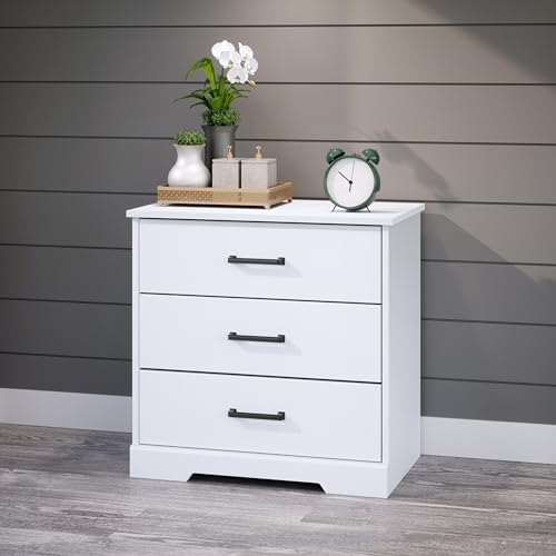 Black 3 Drawer Tall Nightstand G157322