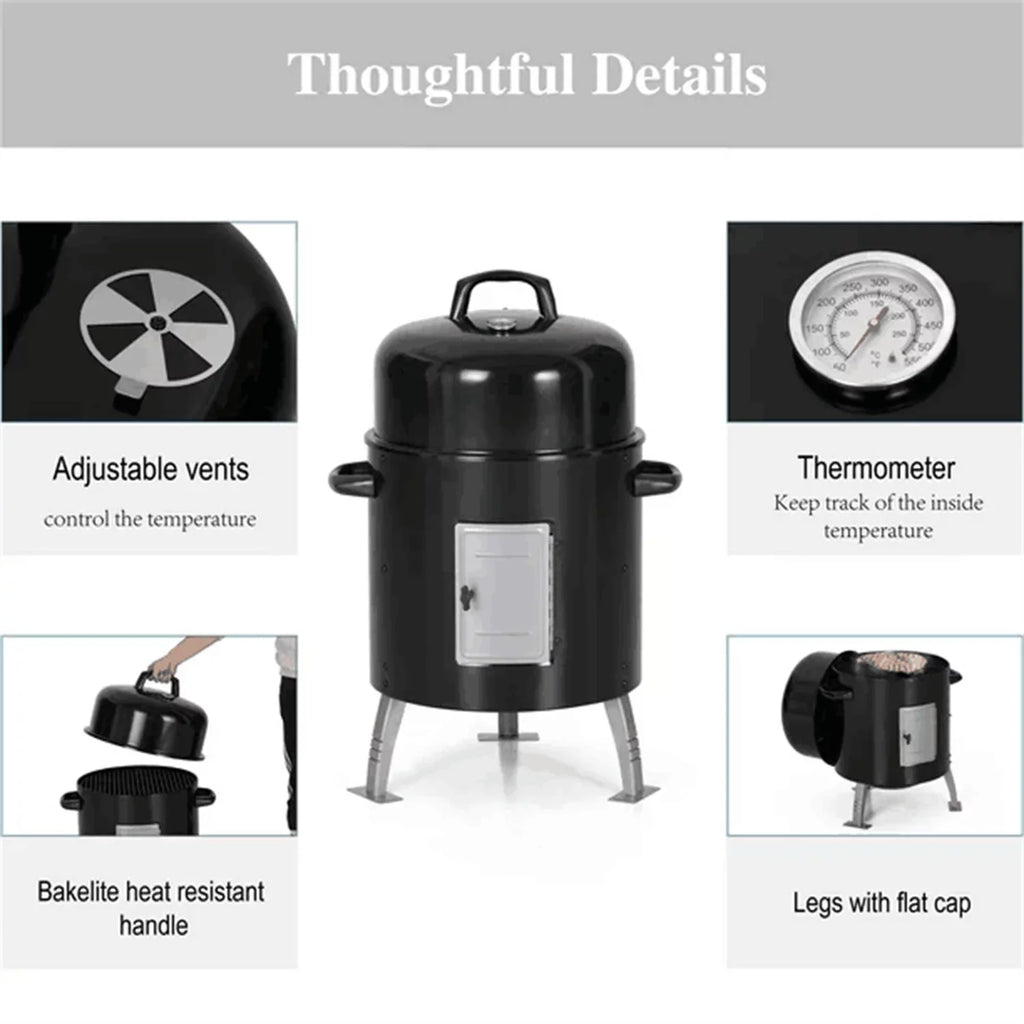 Portable Charcoal Grill & Smoker F342