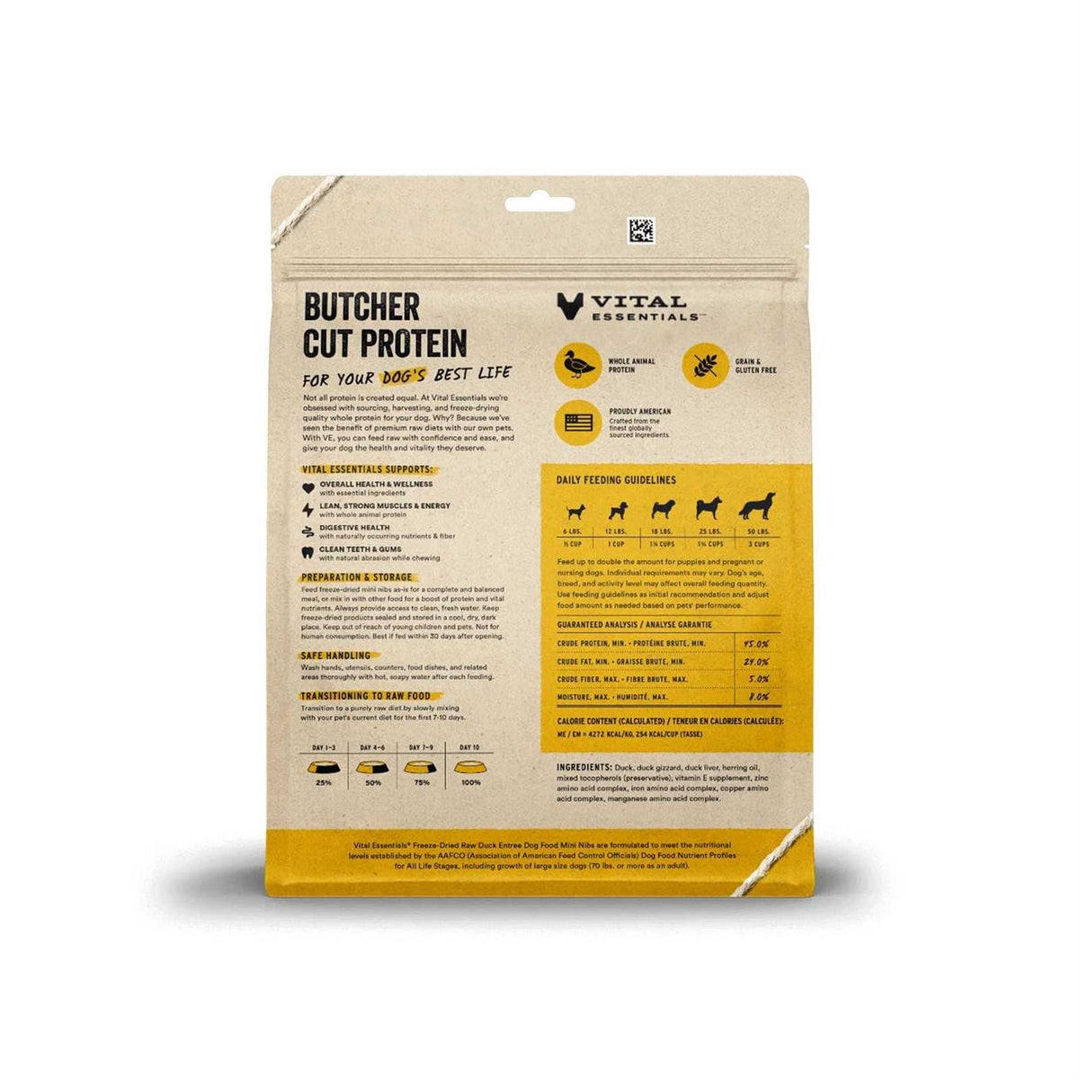 Freeze-Dried Raw Duck Dog Food E625