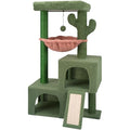 37.4" Green Cat Tree Tower with Condos S2208