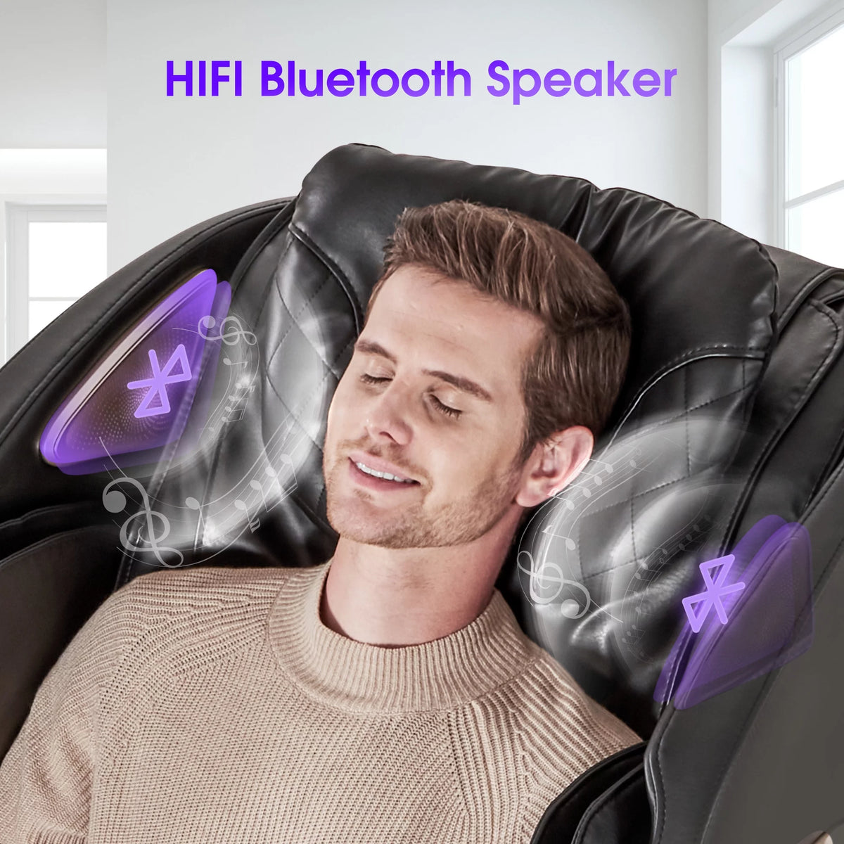 4D Full Body Massage Chair Zero Gravity Shiatsu Recliner with Heat Black X668