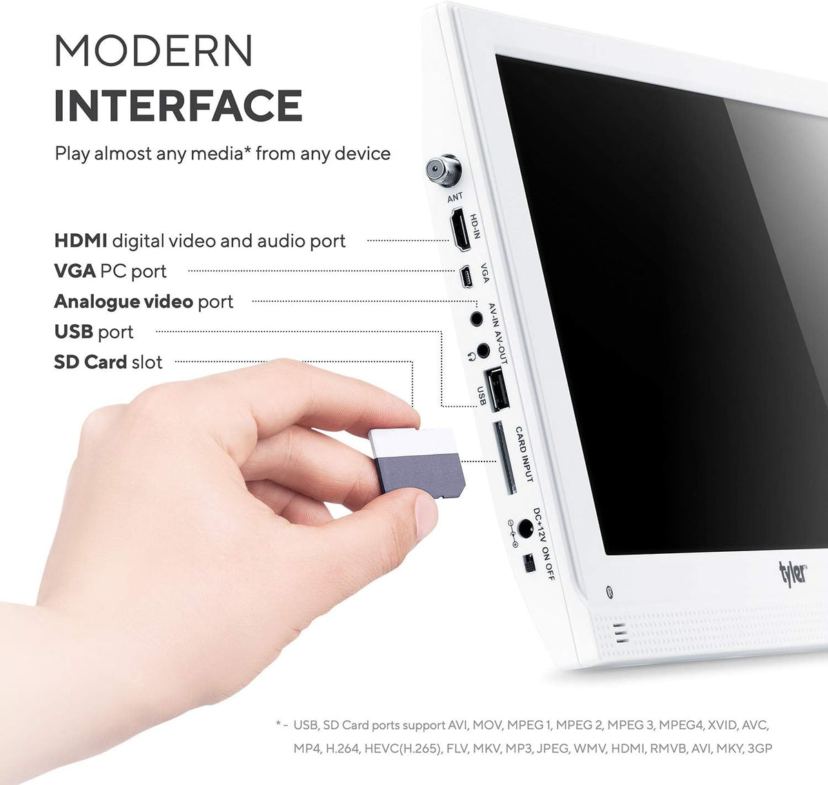 13.3" Portable LCD TV Monitor with Rechargeable Battery X221571