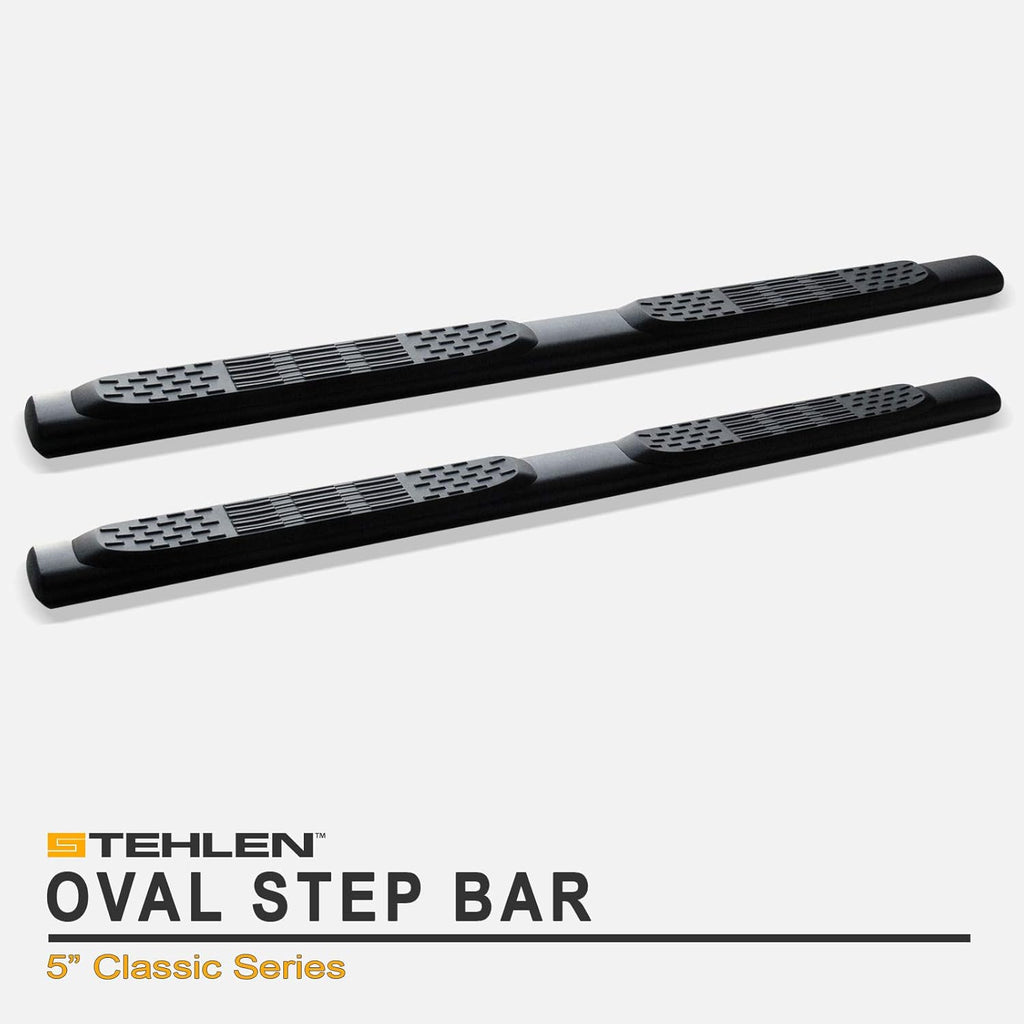 5 Oval Side Step Nerf Bars Matte Black W7735