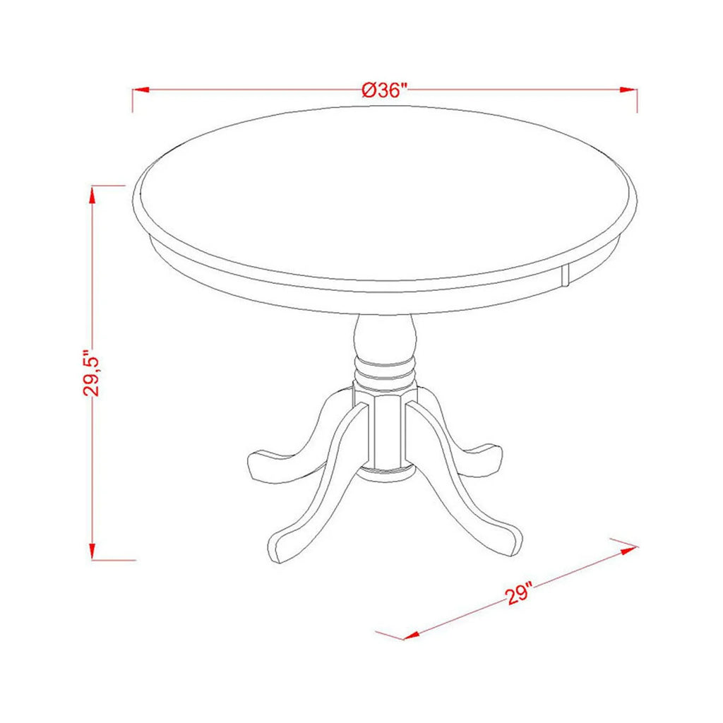 Antique 36" Round Table with Mahogany Finish C608