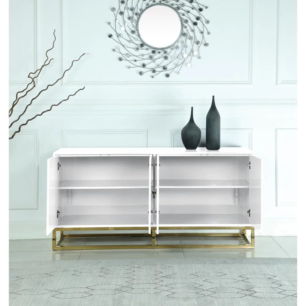 White Gold Wood Sideboard E180819