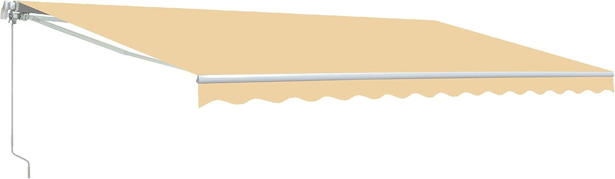 Red/White Stripe Retractable Motorized Patio Awning, 20' x 10' B4426