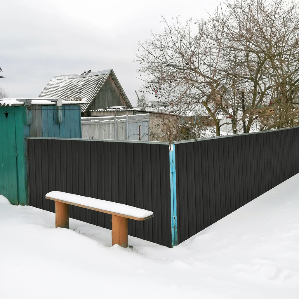 20 Pcs Galvanized Metal Roof Panels Black E770